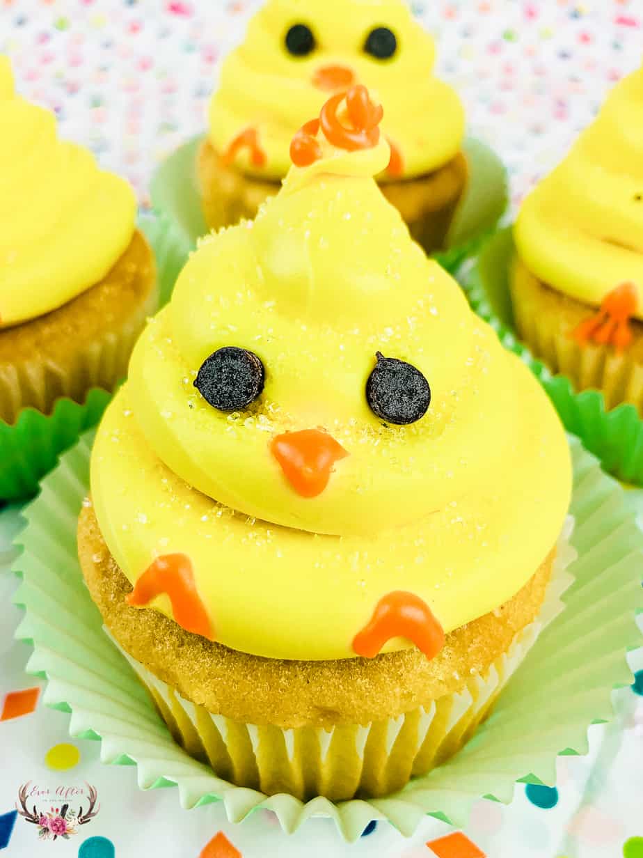 Baby Chick Cupcakes for Easter