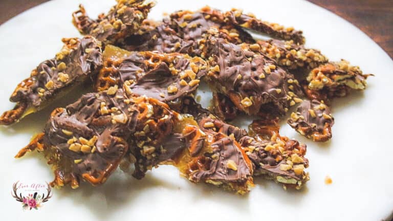 Chocolate Caramel Pretzel bark