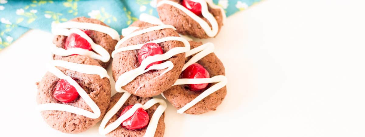 We love to make large batches of cookies for friends and families and these chocolate cherry cookies are the perfect addition to your cookie tray this year.