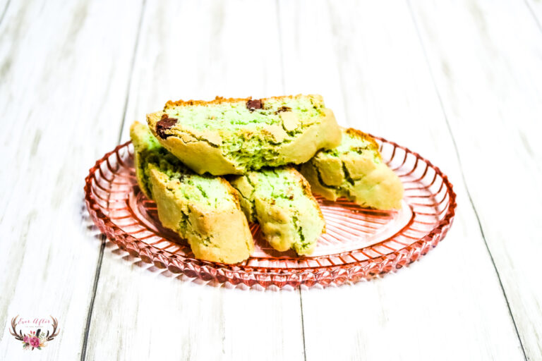 mint chocolate chip biscotti