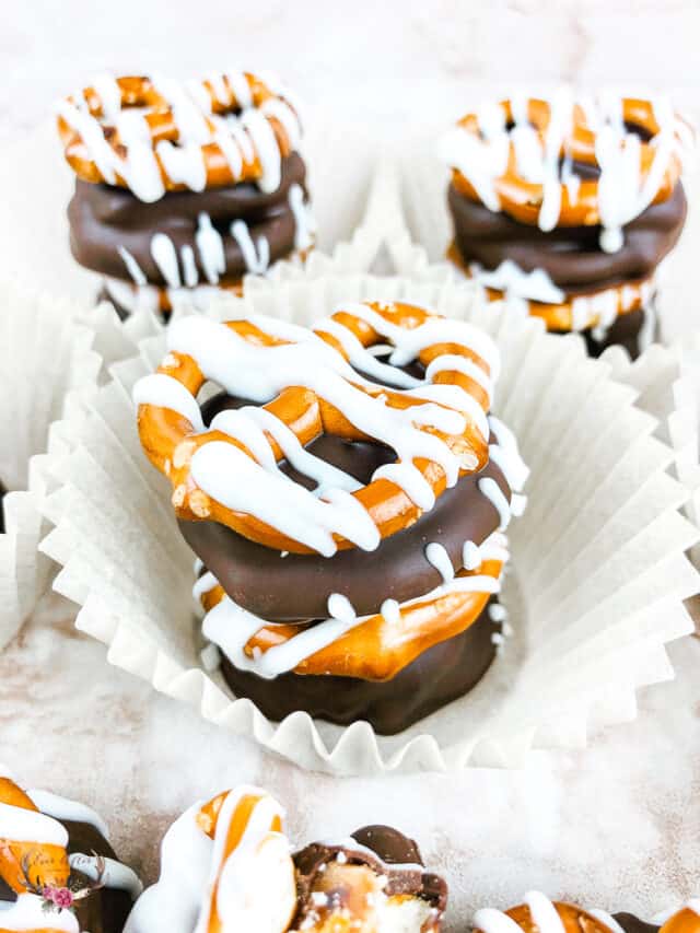 Chocolate Caramel Coated Pretzels Ever After in the Woods