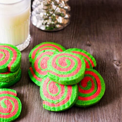 Christmas Pinwheel Sugar Cookies - Ever After in the Woods