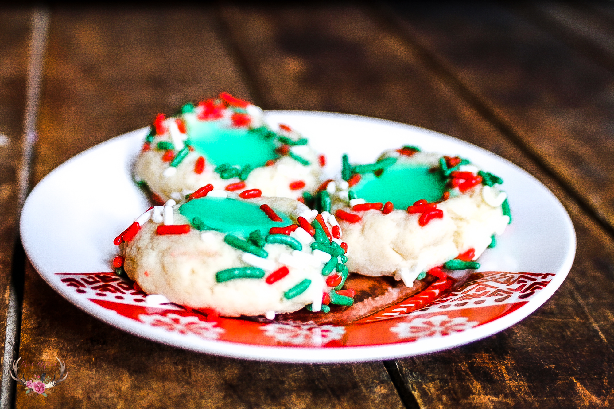 thumbprint cookies with icing