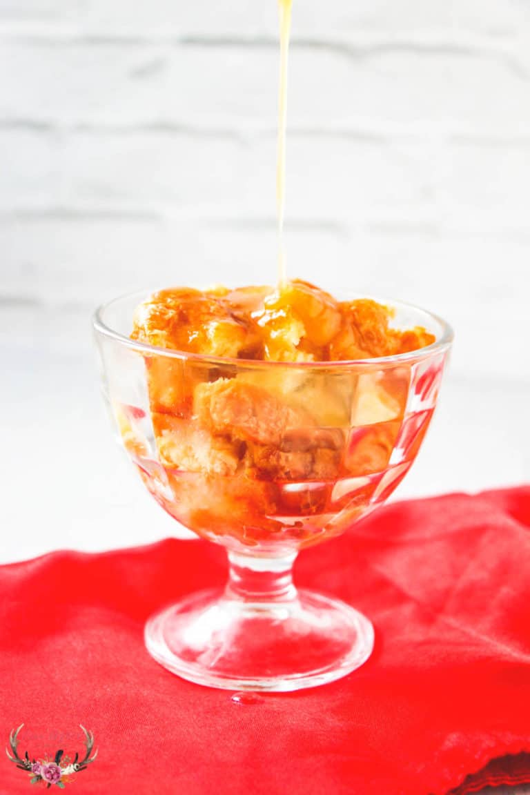 Best Croissant Bread Pudding Recipe - Ever After in the Woods