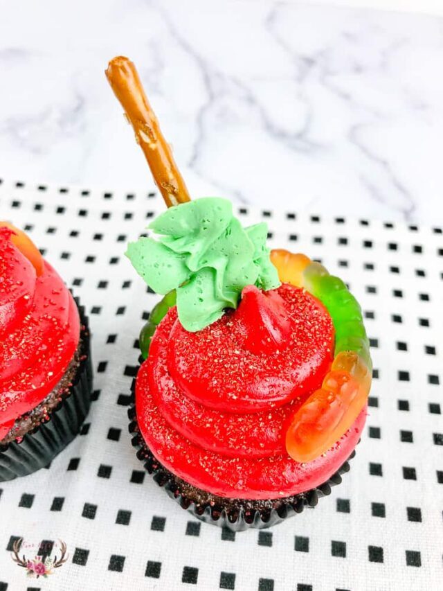 Cute Back to School Kids Idea – Apple Cupcakes