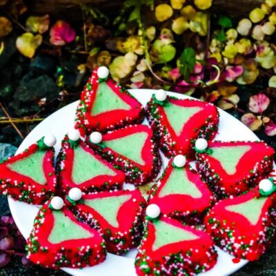 Sprinkle Elf Hat Cookies