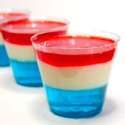 red white blue layered jello dessert | fourth of july desserts
