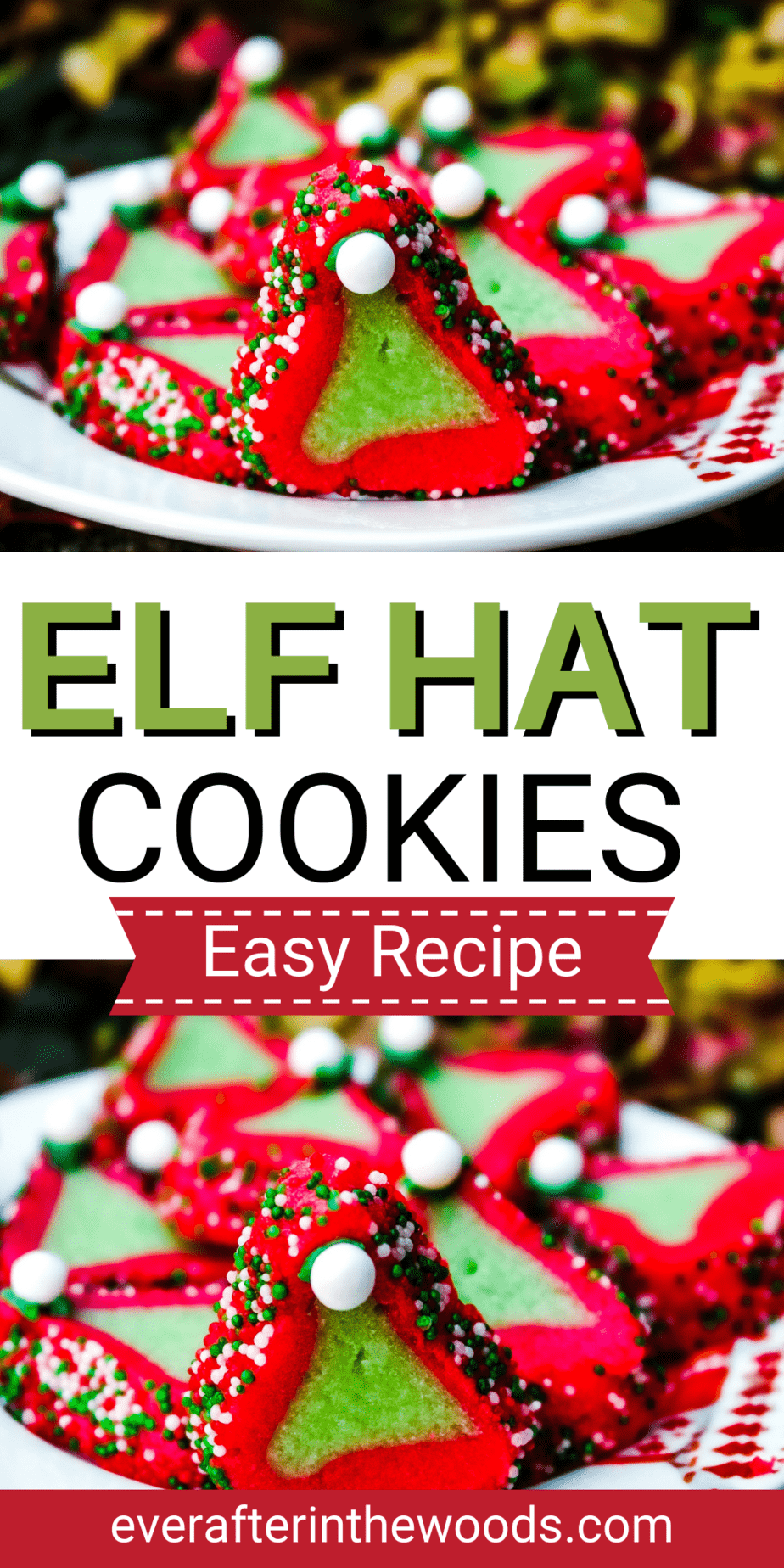 Sprinkle Elf Hat Cookies