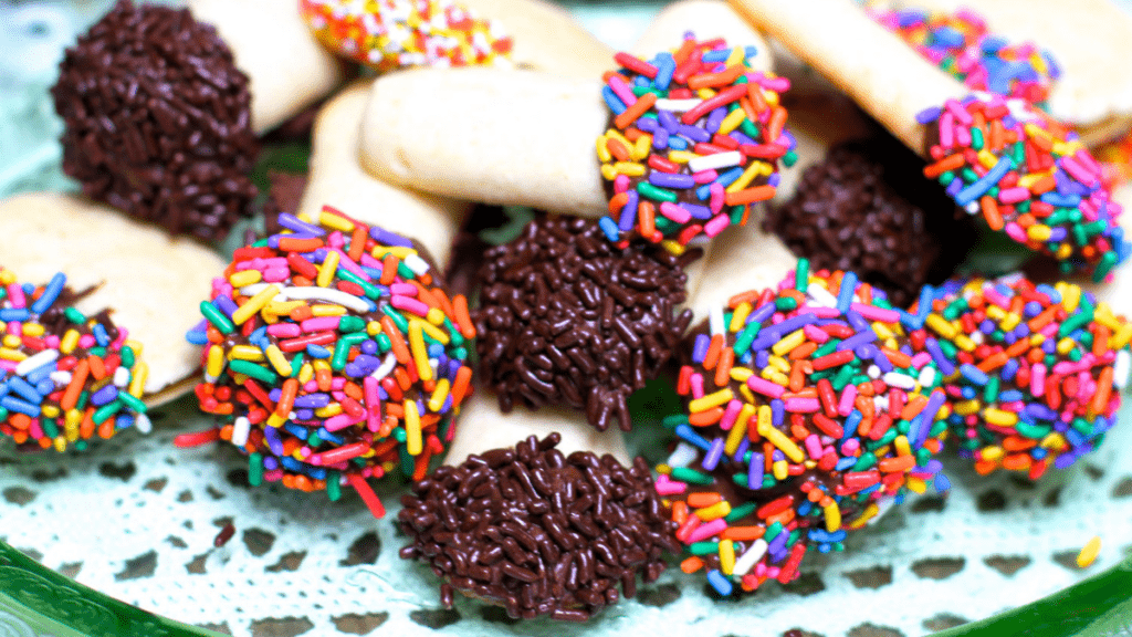 Italian bakery cookies with sprinkles