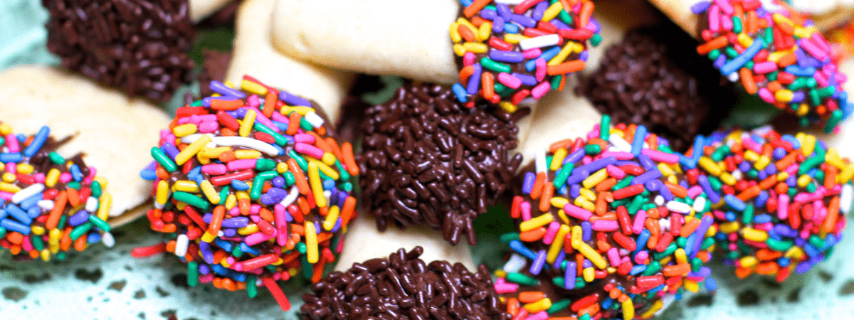 Italian bakery cookies with sprinkles