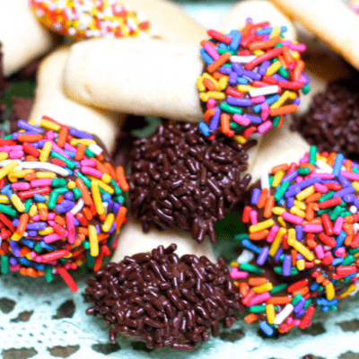 Italian bakery cookies with sprinkles