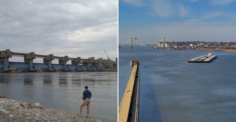Bring A Thermos And Watch Barges Lock Through The Mississippi For Free At This Illinois Riverfront Spot