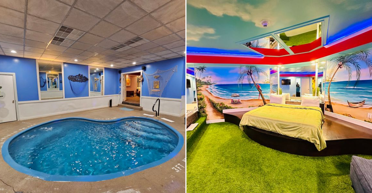 This Hidden Pennsylvania Adults-Only Suite Features a Private Indoor Pool Waterfall and a Whirlpool Tub
