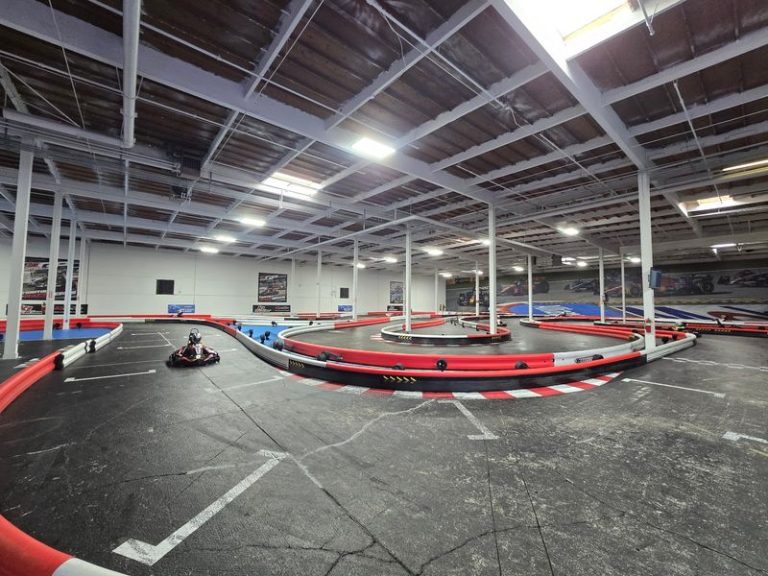Every Kart Slows Down When a Kid Spins Out at This Indoor Washington Go-Kart Track