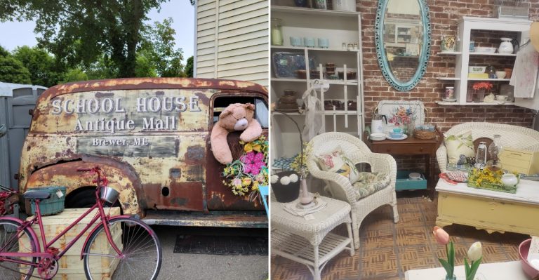 An Abandoned Maine School Has Been Transformed Into A Treasure-Filled Antique Market