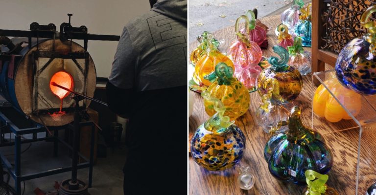 This Maine Glass Studio Turns Into A Patch Of Hand-Blown Pumpkins Every October