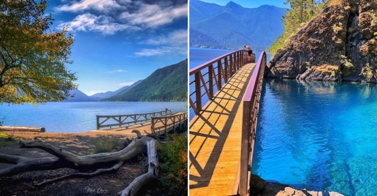 Washington Has A Hidden Lake Beach With Waters So Blue, They Rival The Caribbean
