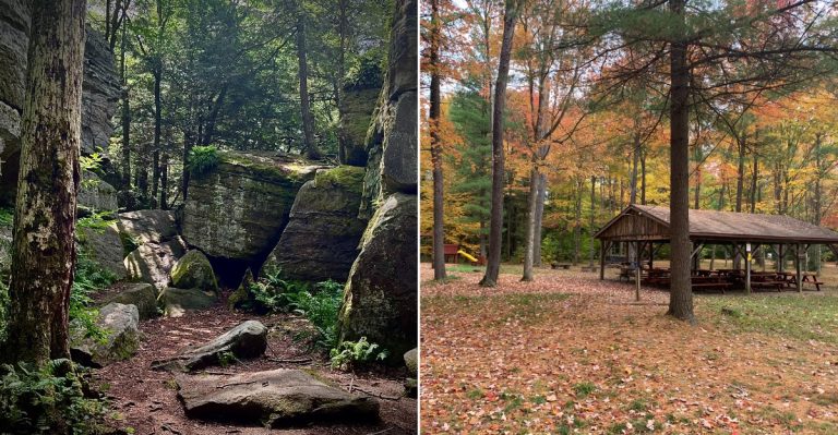 Pennsylvania’s One Mile Hike To Ancient Rock Shelters And Dramatic Cliffs Is A Must