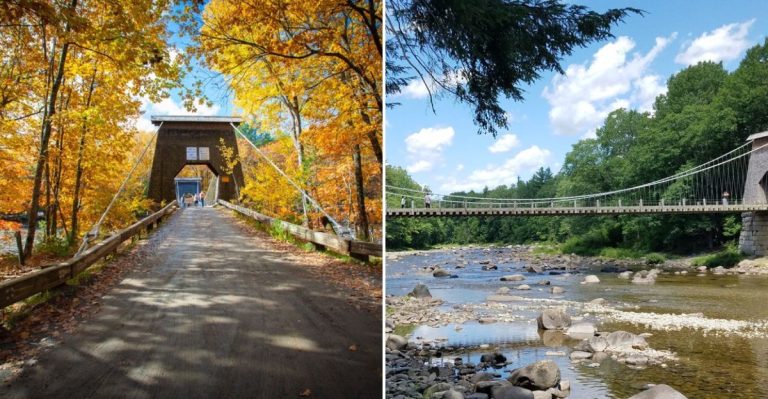 This 160-Year-Old Maine Suspension Bridge May Be The Only One Like It Left In America