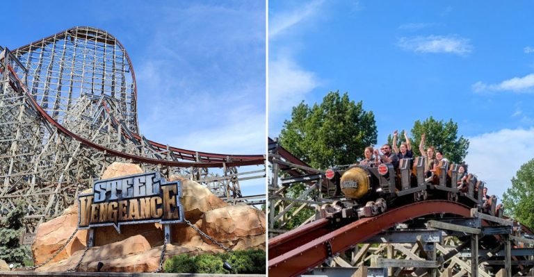 This Ohio Hybrid Coaster Plunges 200 Feet At A Perfect 90 Degrees