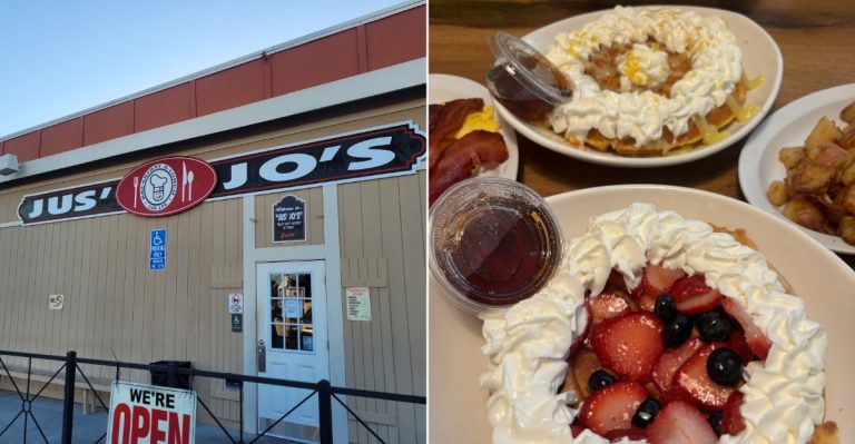 This California Diner Serves A Breakfast Platter That Could Easily Feed Two
