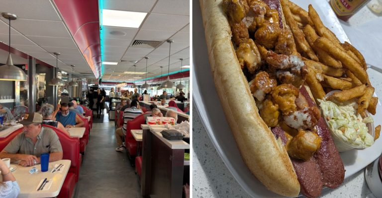 This Florida Diner In Fort Lauderdale Serves The World’s Most Famous Foot-Long Hot Dog & 14-Ounce Coffee Cups