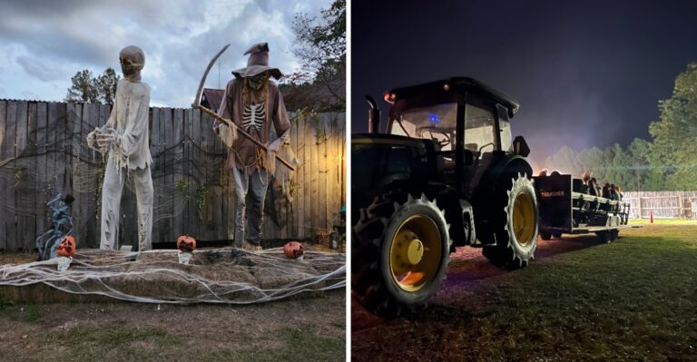 A South Carolina Farm Transforms Into A Massive Haunted Hayride And Terrifying Woodland Trail Every October