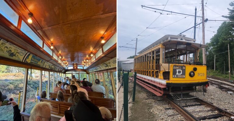 This Maine Trolley Museum Is Bringing Halloween Magic To The Tracks For One Last October Weekend
