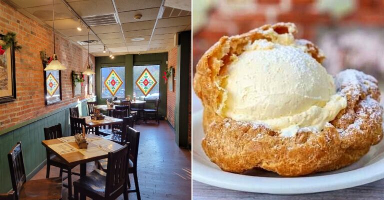 This Historic Ohio Restaurant Serves A Cream Puff So Big It Deserves Its Own Plate