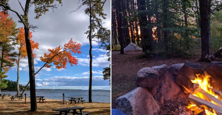 This Massive Maine Campground Has Lake Swimming, Hiking, And Enough Fun For A Whole Fall Weekend