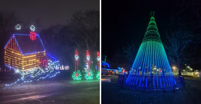 This Arkansas Park Offers Free Christmas Train Rides Through Hundreds Of Glowing Lights