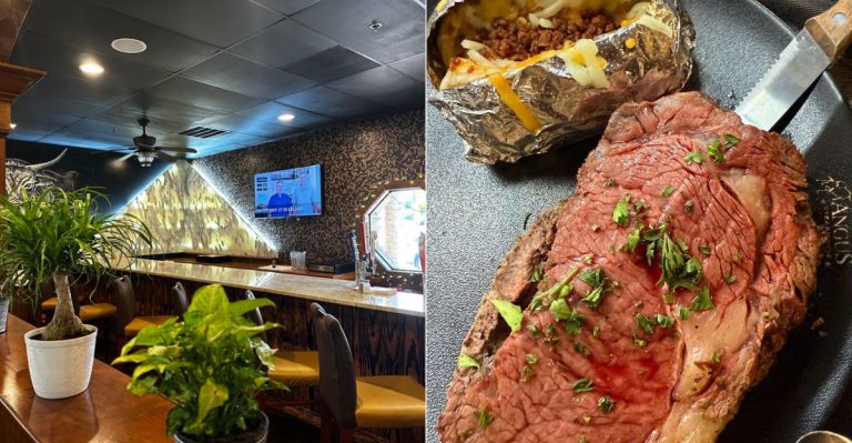 This North Carolina Steakhouse Serves A 32-Ounce Steak That Barely Fits The Plate