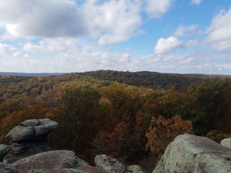 This Hidden Illinois Trail Winds Past Towering Bluffs Into A Quiet Stone Canyon