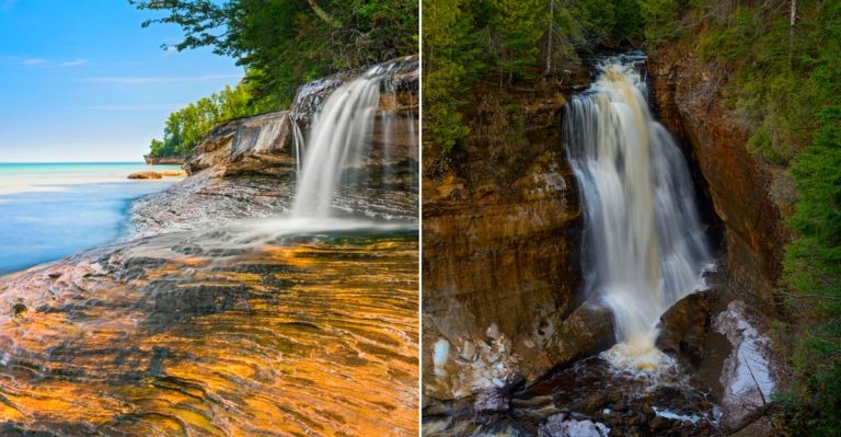 Gorgeous Waterfalls Around Pictured Rocks