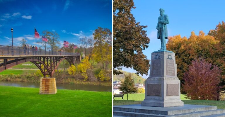 This Illinois Hill Town Turns Into A Spooky Fall Wonderland, And Families Drive Hours Just To See It
