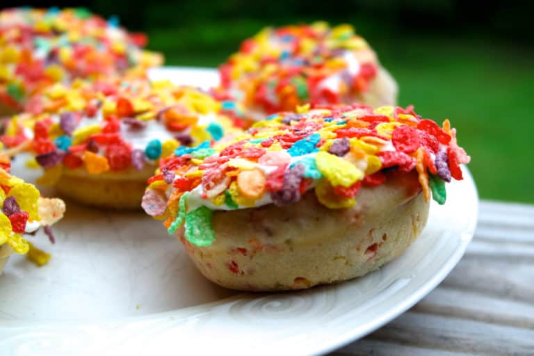 Fruity Pebble Cake Donuts