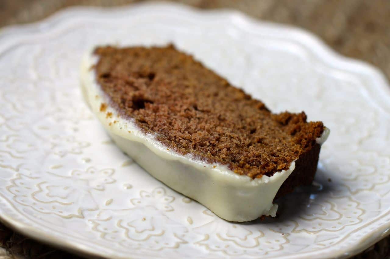 moist and delicious gingerbread with cream cheese frosting