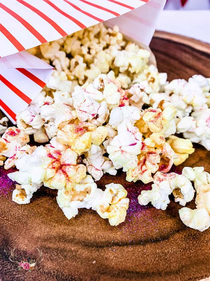 Valentine’s Day Edible Glitter Popcorn Ever After in the Woods