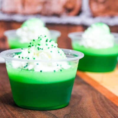 easy hulk dessert - layered jell-o