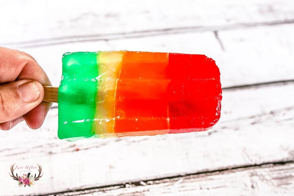 Rainbow Jello Ice Pops Ever After in the Woods