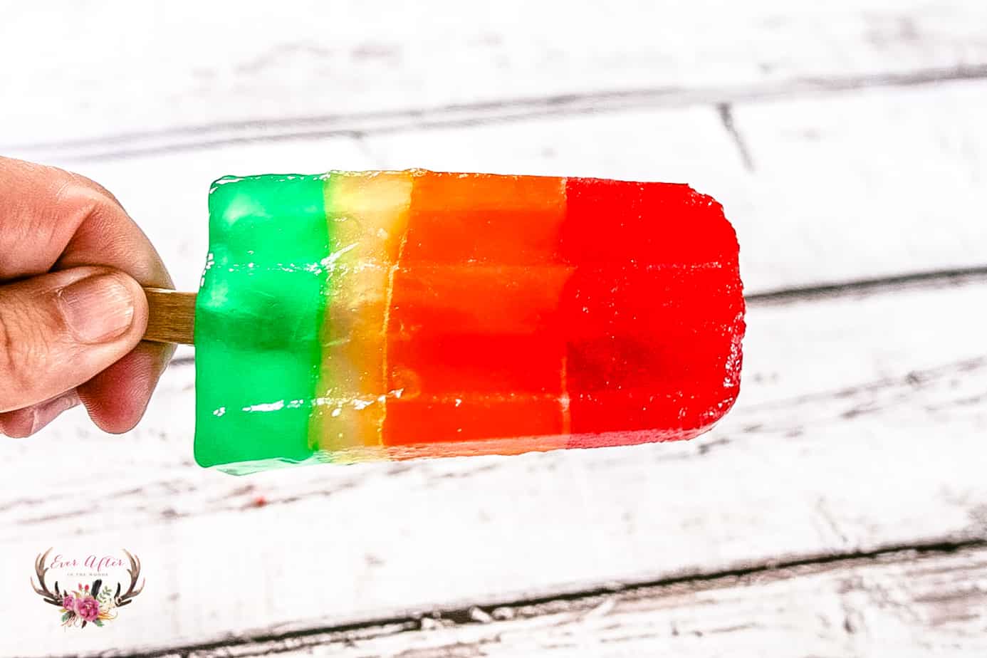 yummy Rainbow Ice Pops.