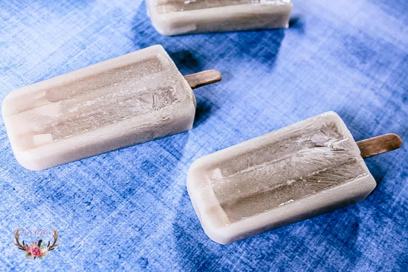 frozen coffee coconut ice pops.