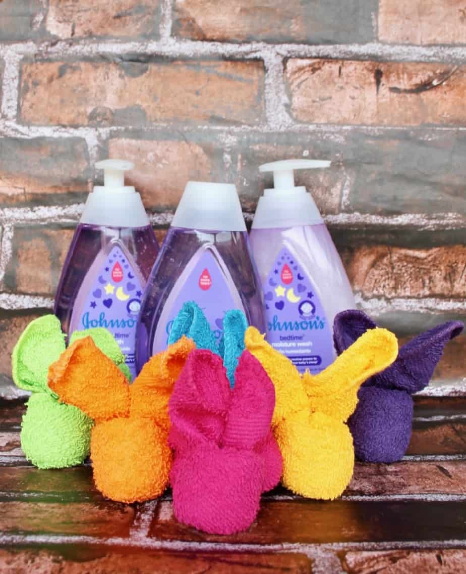foldable washcloth bunny