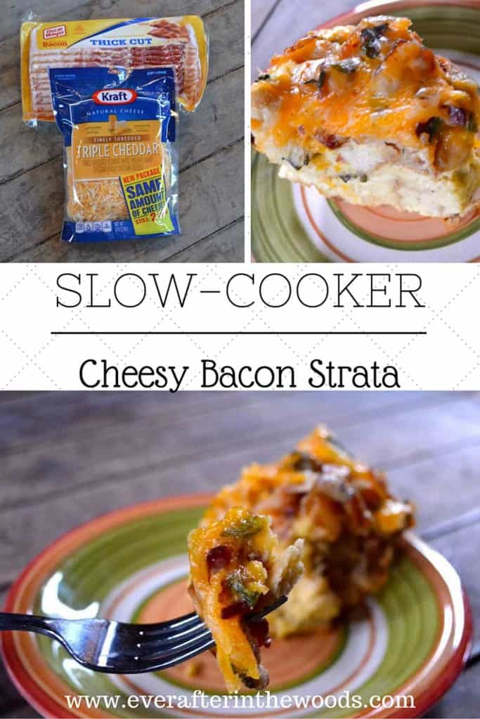 slow cooker easy bacon strata breakfast recipe