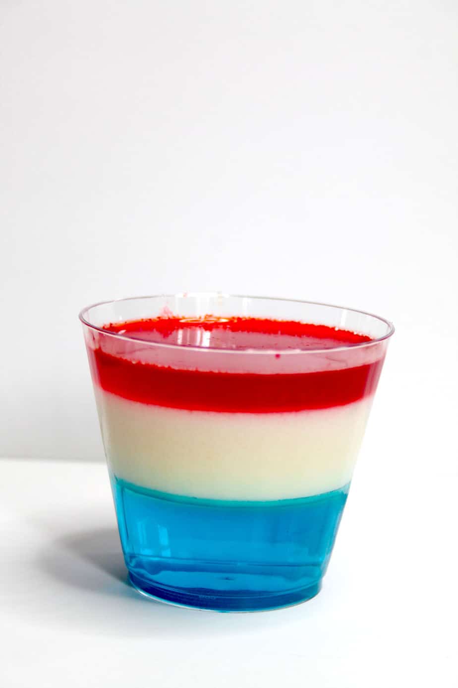 red white blue jell-o dessert | fourth of july layered jello cups