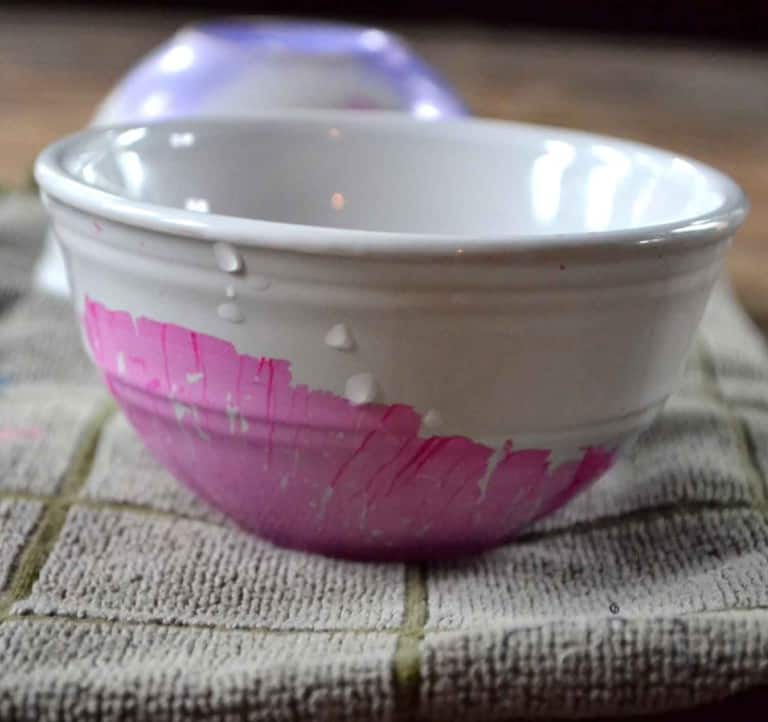 Easy DIY Nail Polish Marbled Bowl