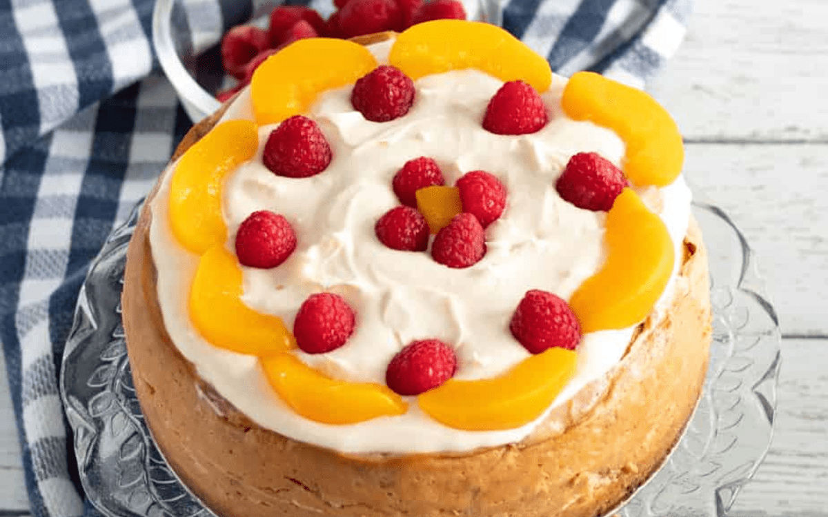 peach cheesecake
