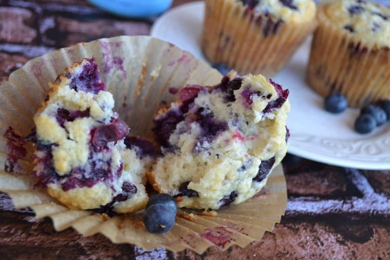 The Perfect Light Vanilla Blueberry Muffin