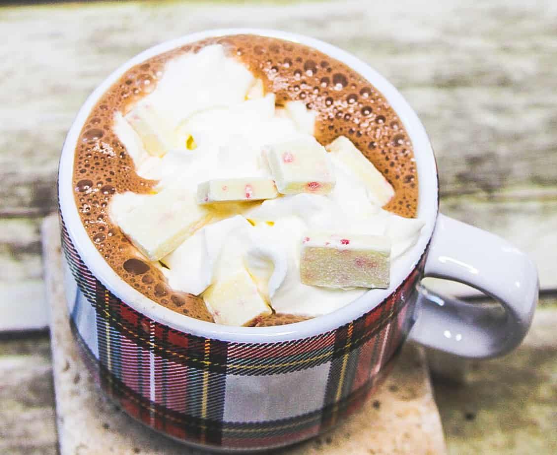 holiday peppermint hot chocolate