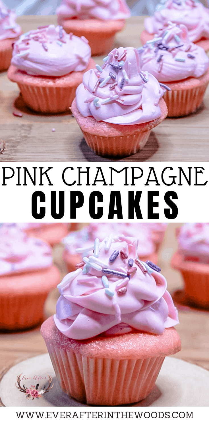 Pink Champagne Cupcakes Perfect for dessert for Awards Night